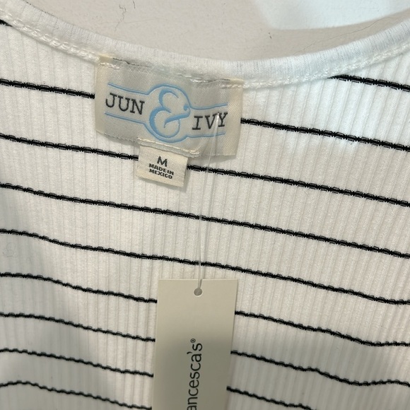 Brand new June & Ivy striped long sleeve scoopneck bodysuit women’s size medium - Picture 4 of 5
